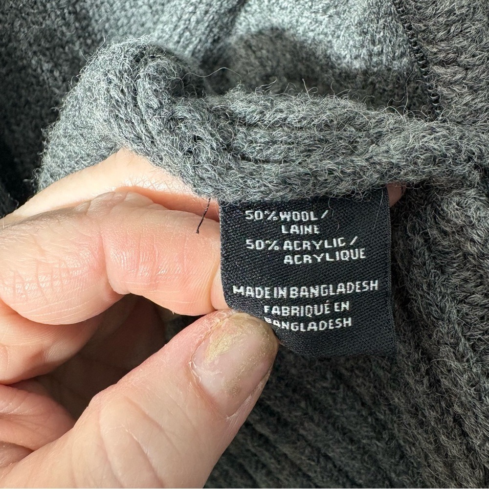Britches Gray‎ Full Zip Wool Blend Sweater M/M Minimalist Classic Normcore - Picture 6 of 8